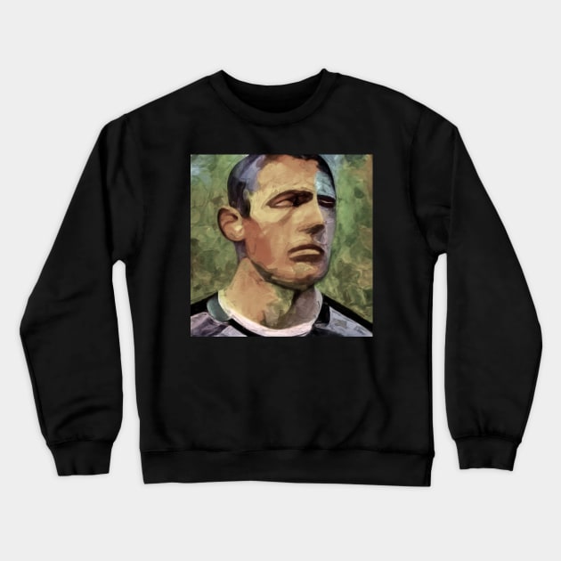 Rugby Player Painting Crewneck Sweatshirt by ArtShare